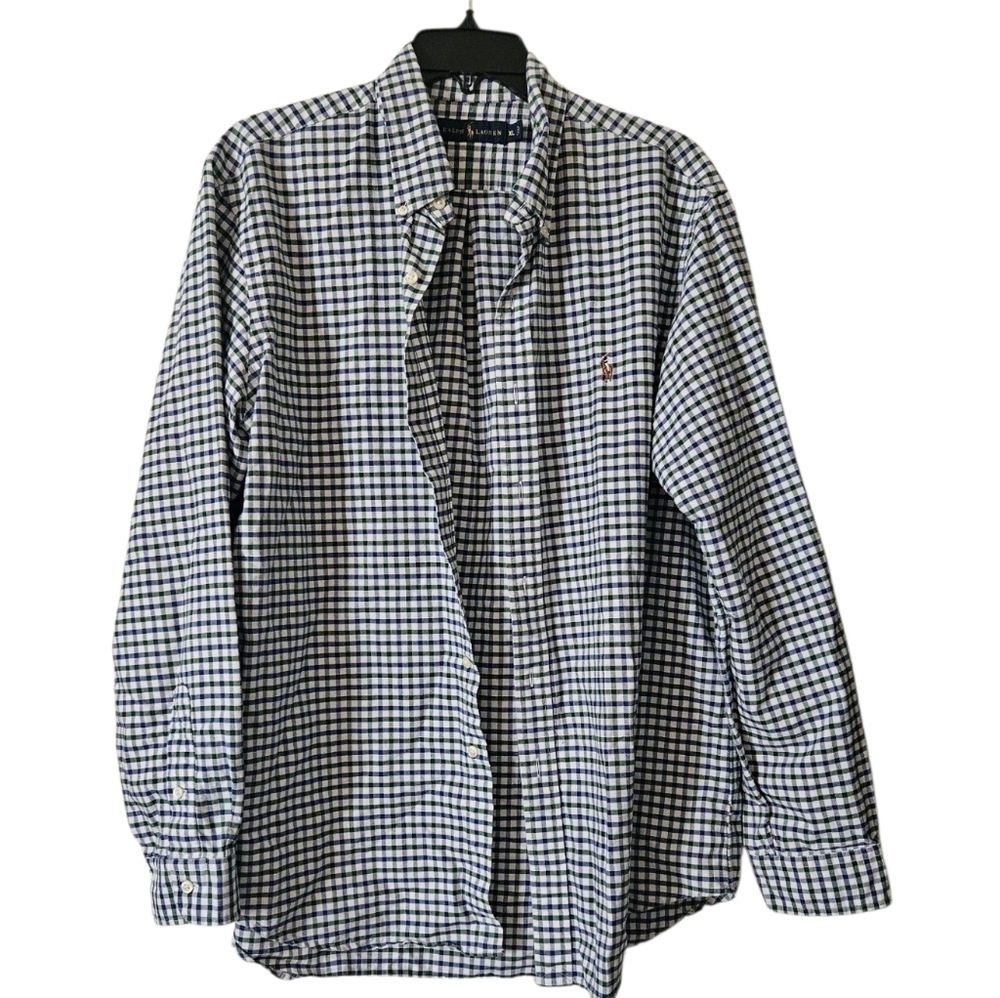 Ralph Lauren Classic Fit Button Gingham Oxford Shirt Mens XL